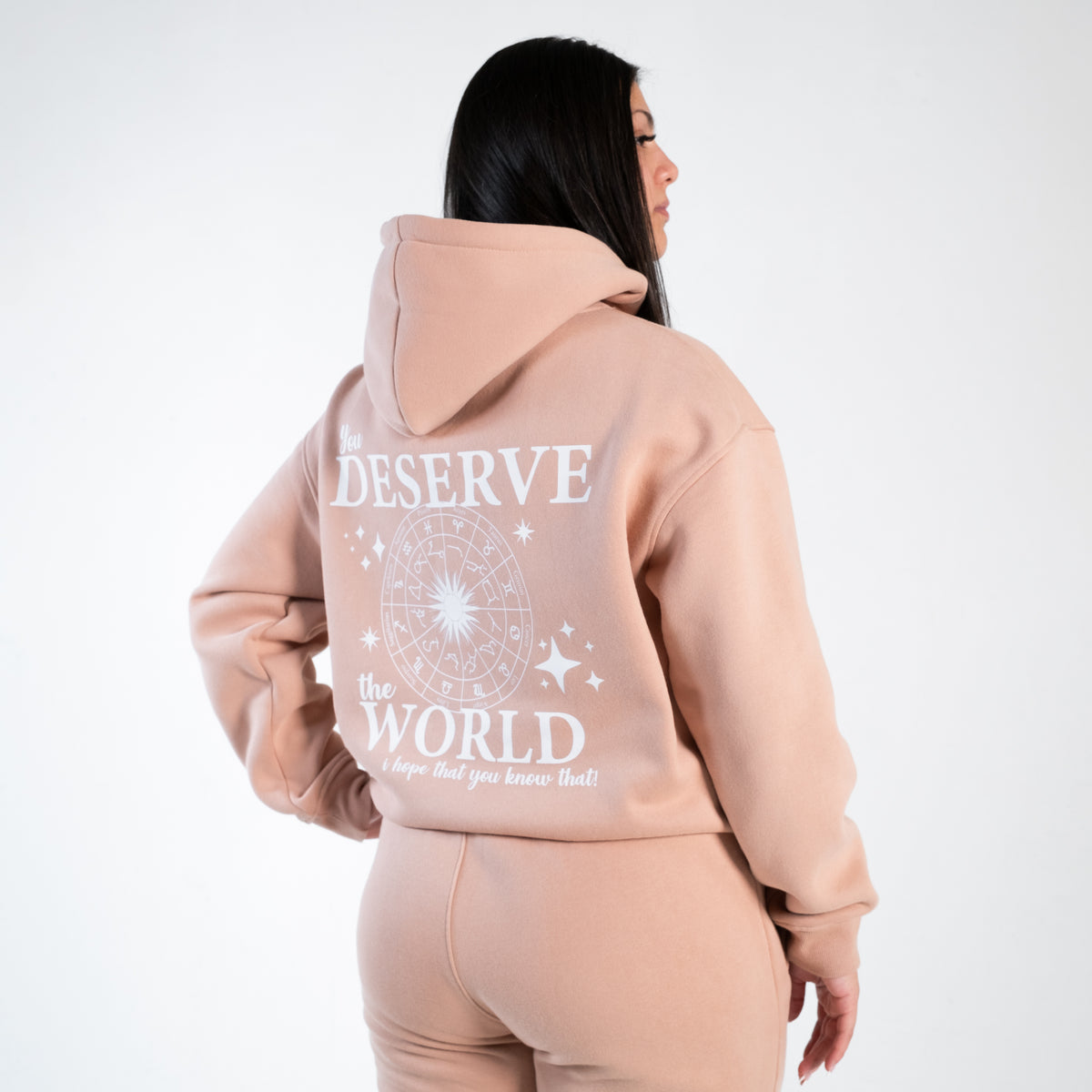 Zodiac Oversized Hoodie | Grey Pink